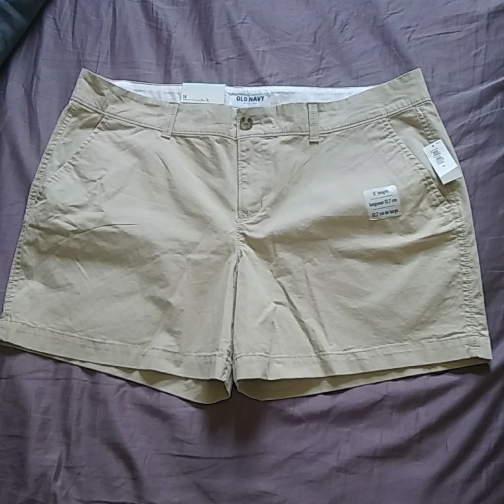 Old Navy Mid-Rise Khaki Shorts
